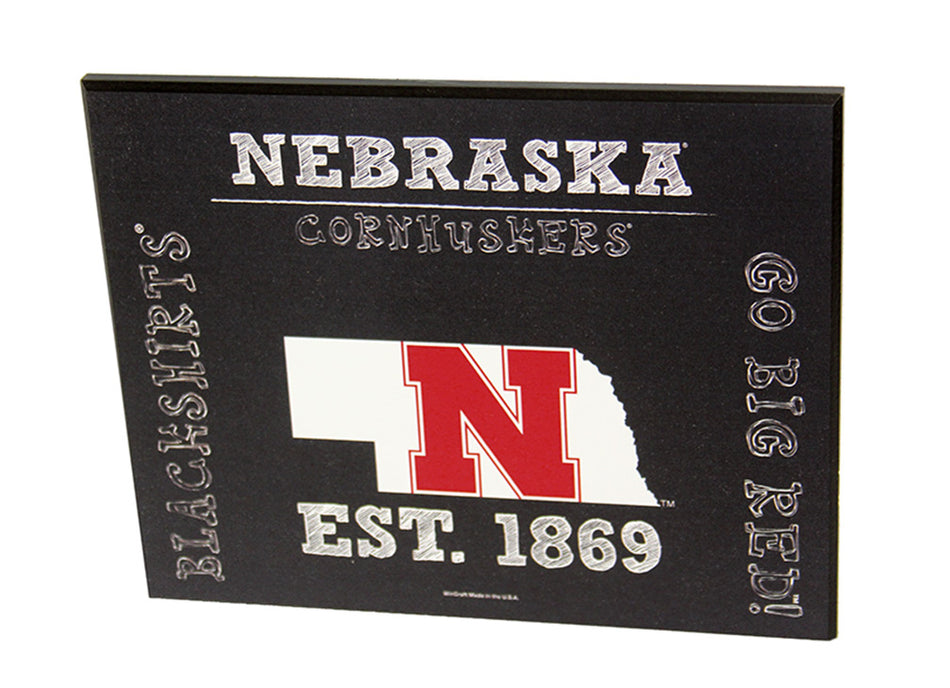 Huskers Chalkboard Wood Sign