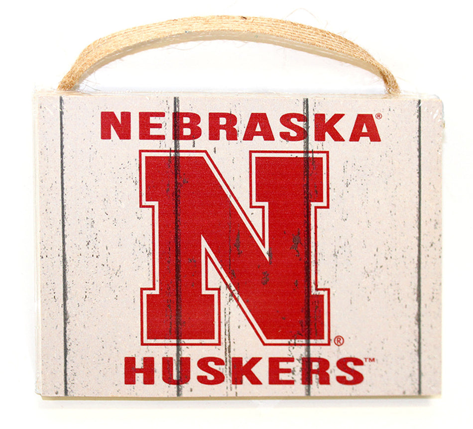 Nebraska Huskers Wood Plaque