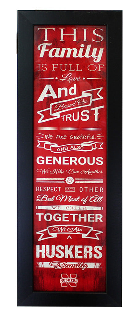 Husker Family Credo Framed
