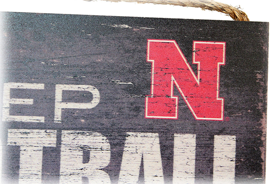 Eat Sleep Nebraska Football Wood Sign