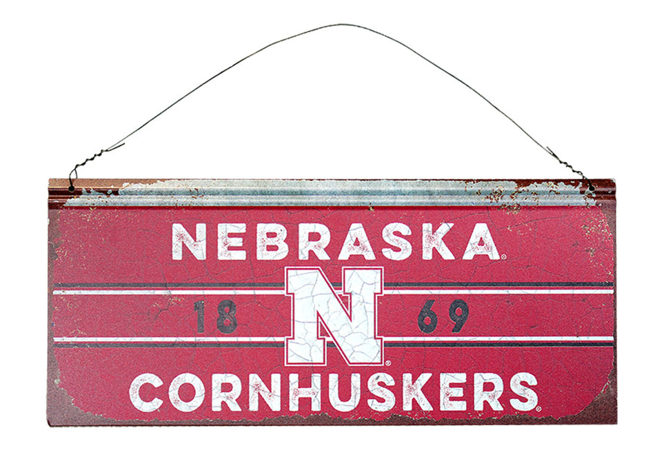 Stripe Band Cornhuskers Tin Sign