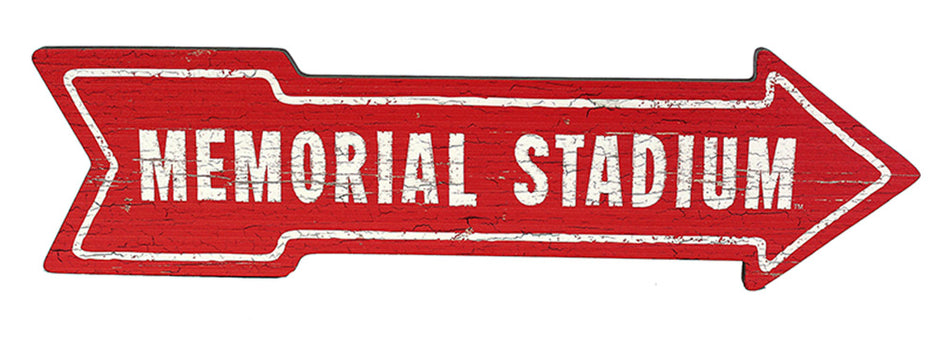 Which Way to Memorial Stadium Sign