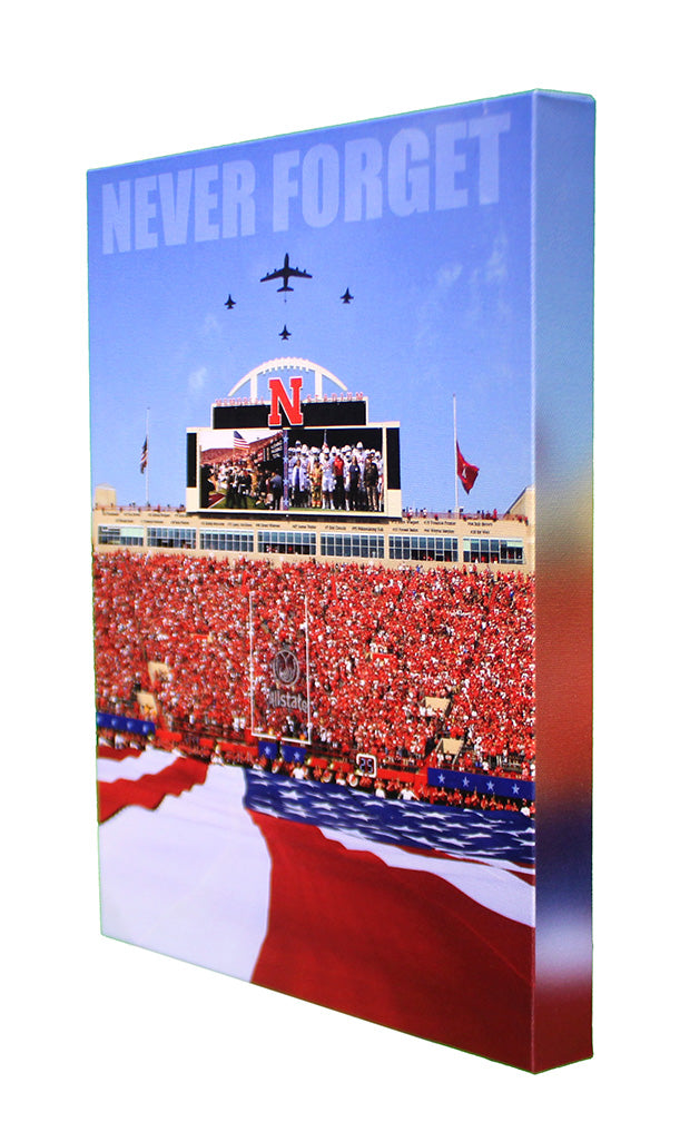 Never Forget 9/11 Nebraska Tribute Canvas Wrap