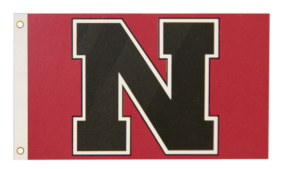 Red and Black Color Block Flag