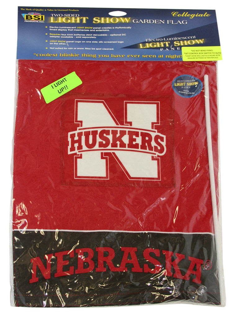 Light Up Husker Garden Flag