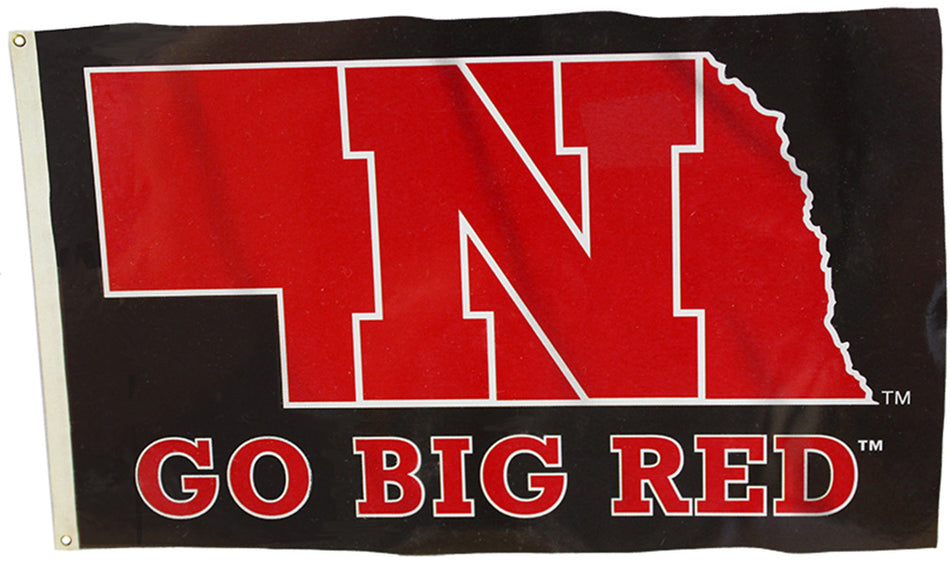 Go Big Red State Outline Flag