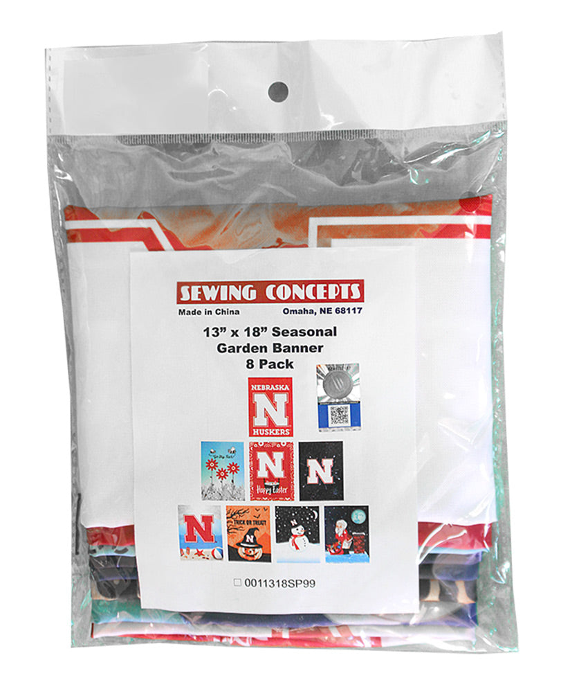 Husker Garden Flags 8 Pack