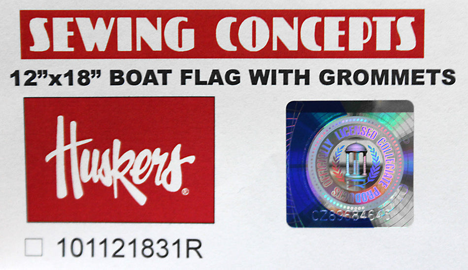 Husker Script Boat Flag