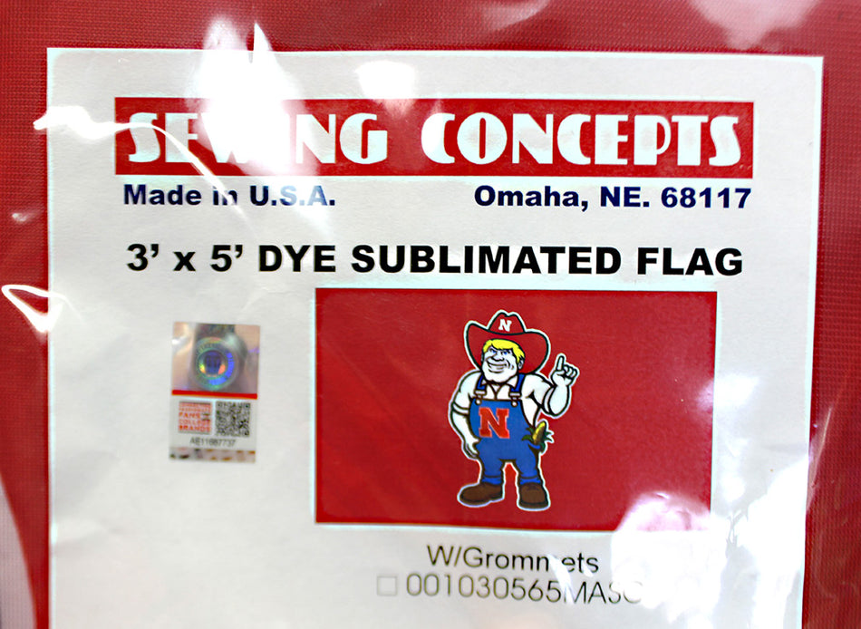NEW HERBIE!  Nebraska Herbie Husker 3 By 5 Flag With Grommets