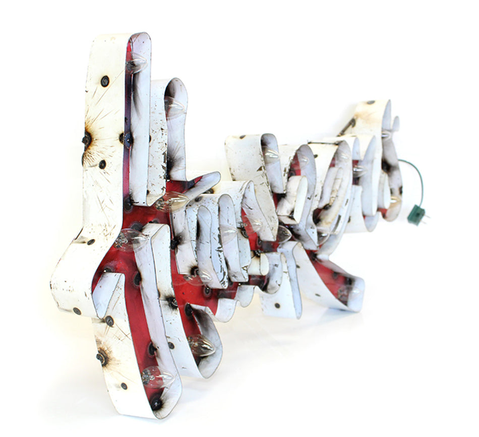 Nebraska Lighted Recycled Metal Wall Sign
