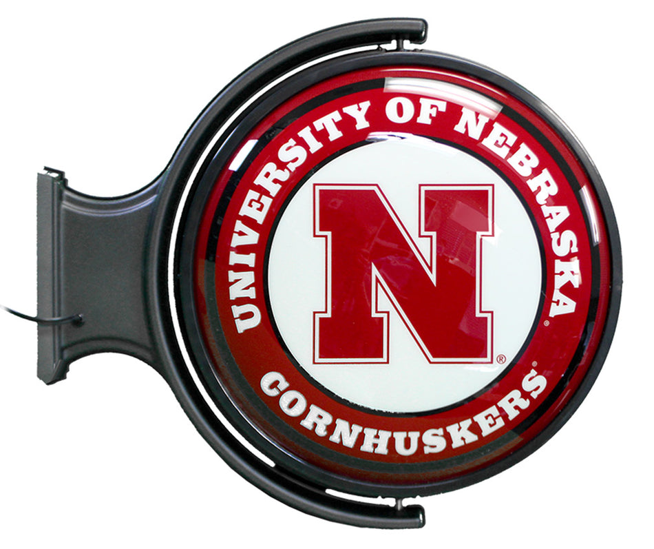 Rotating Illuminated University of Nebraska Sign