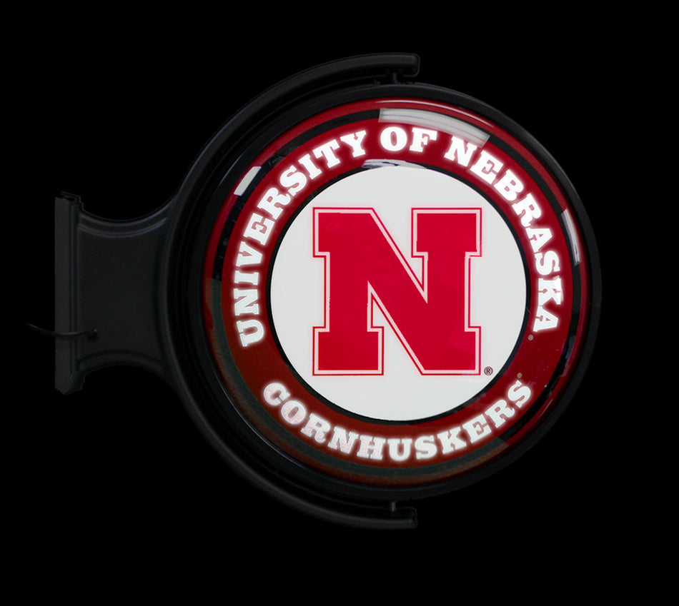 Rotating Illuminated University of Nebraska Sign