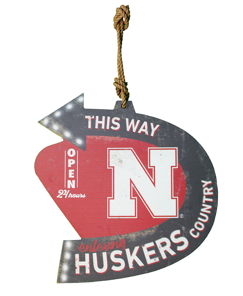 Entering Husker Country Arrow Sign