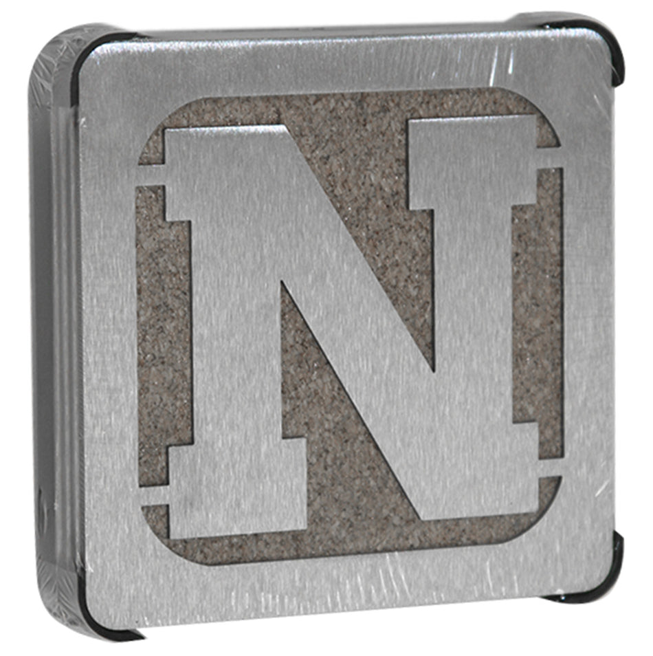 Nebraska N 4 Set Stainless Steel Boaster Coasters