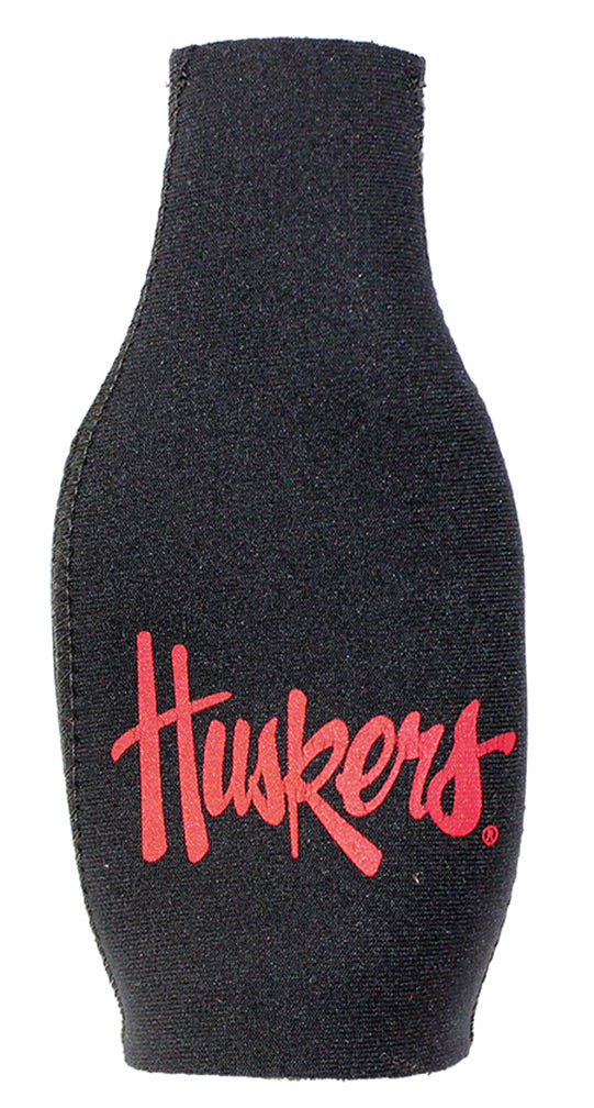 Zippered Black Huskers Bottle Insulator
