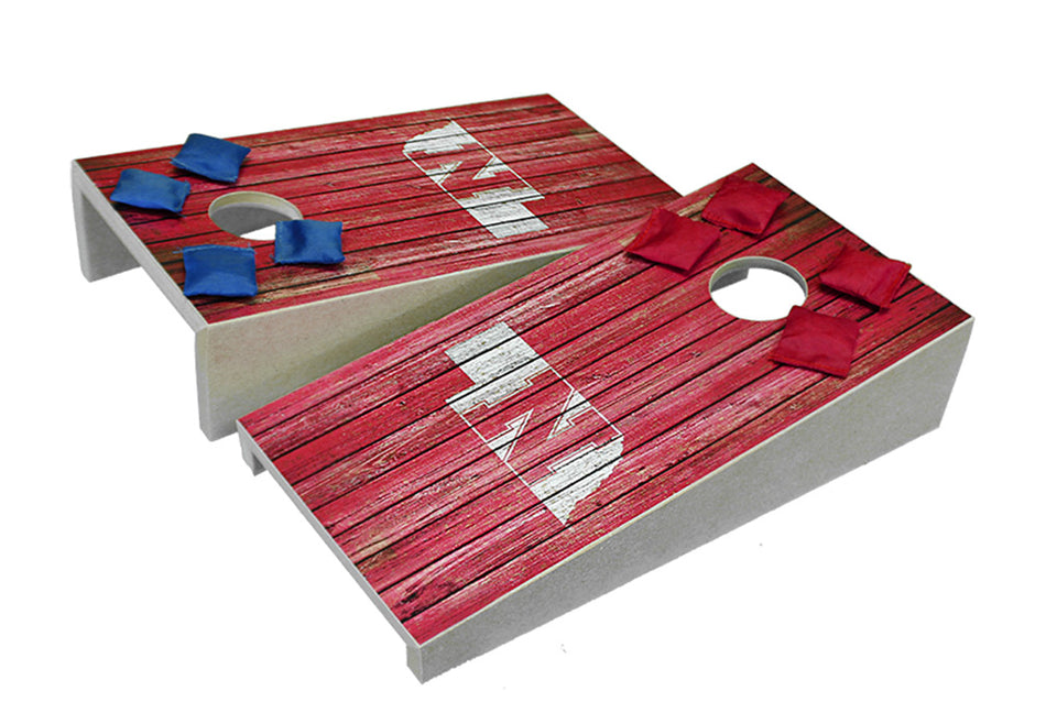 Nebraska Weathered Desktop Cornhole Game