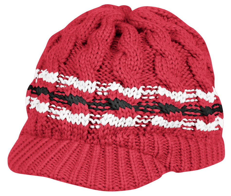 Ladies Cable Knit Visor