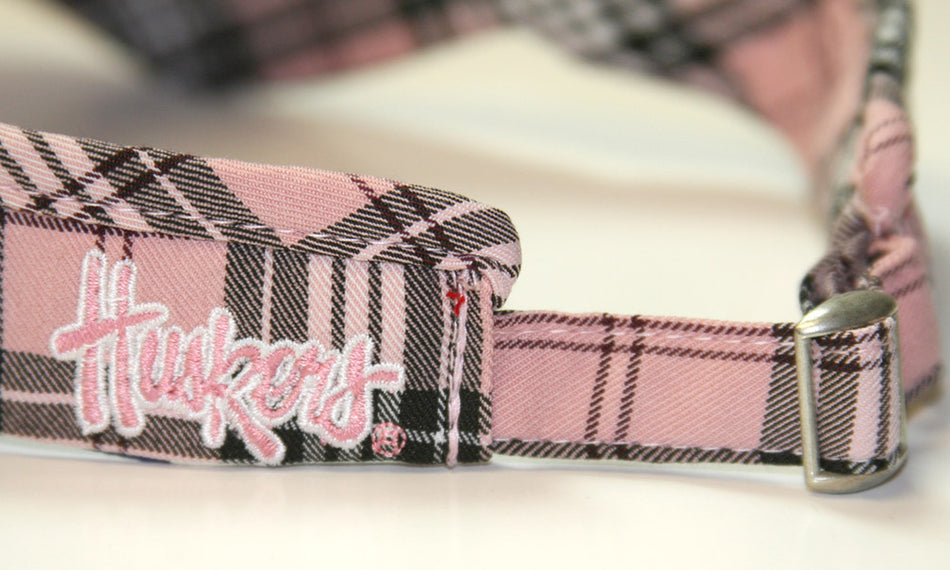 Ladies Pink Plaid Visor