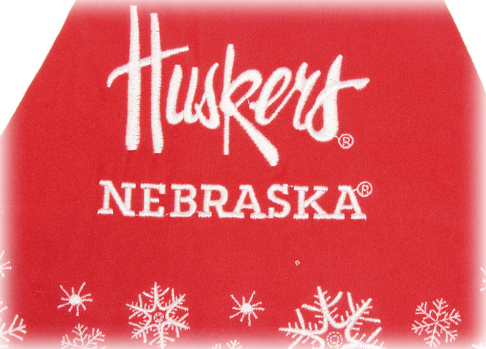 Nebraska Snowflake Santa Hat