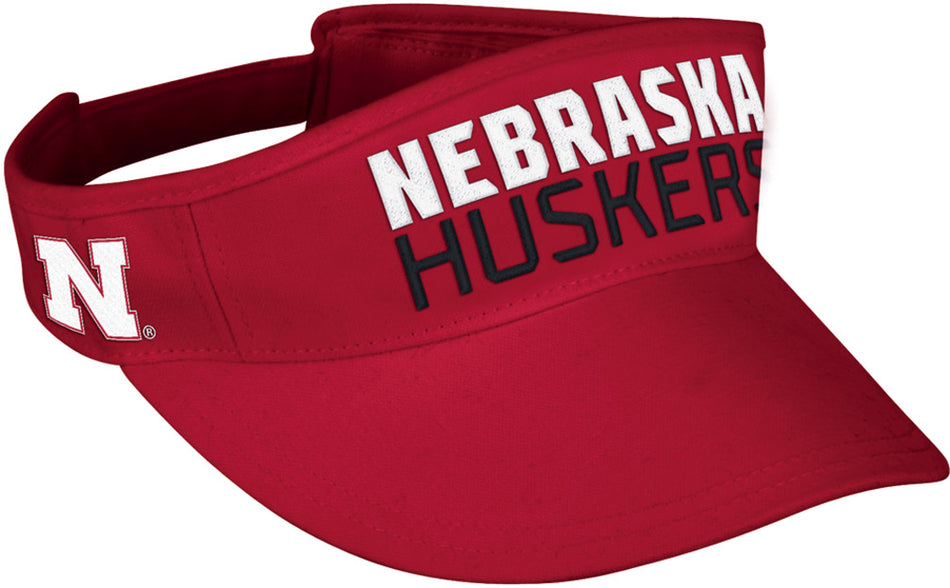 Red Adidas Nebraska Huskers Visor