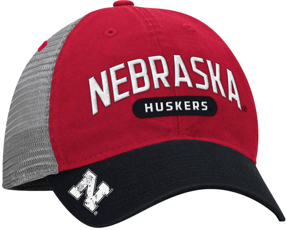 Adidas Nebraska Huskers Tricolor Meshback Slouch