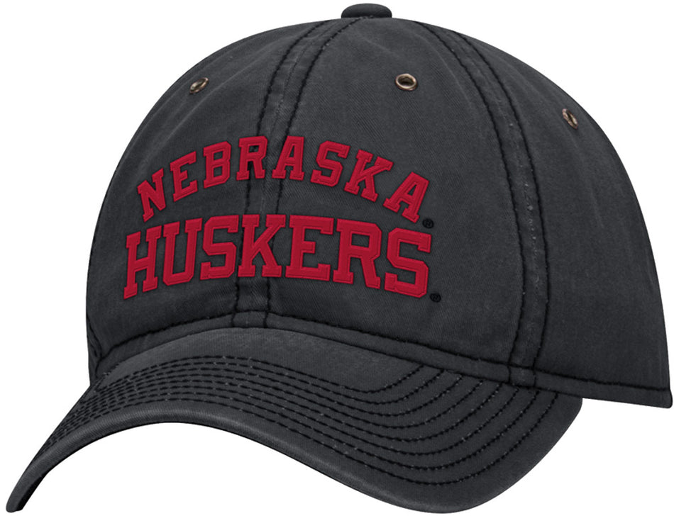 Adidas Nebraska Huskers Faded Adjustable Slouch - Red