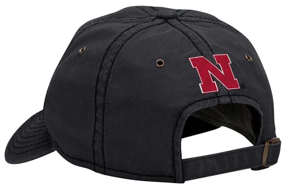 Adidas Nebraska Huskers Faded Adjustable Slouch - Red