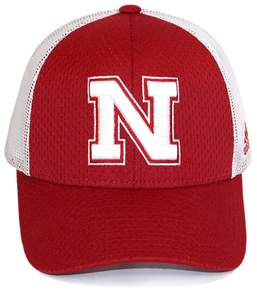 Adidas Nebraska N Structured Mesh Back Jersey Cap