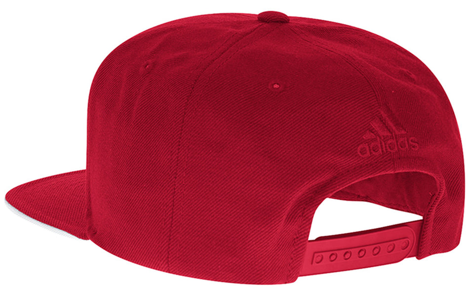 Adidas Nebraska N Red Tonal Flat Brim Cap
