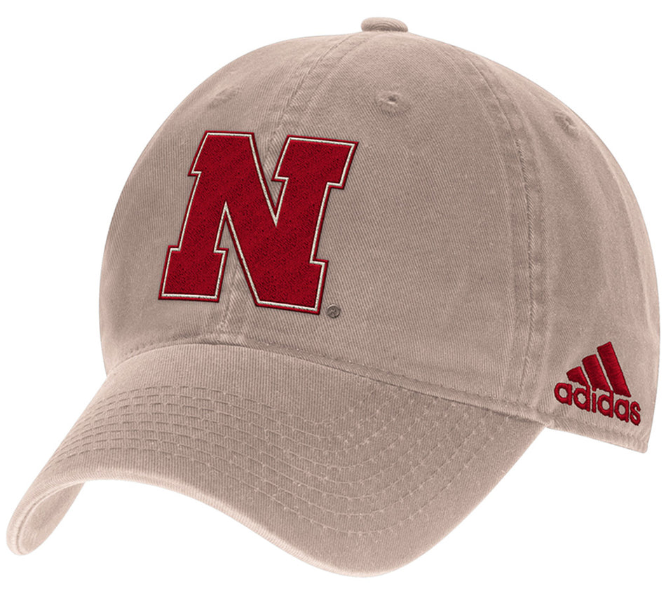 Adidas Nebraska Iron N Khaki Slouch Cap
