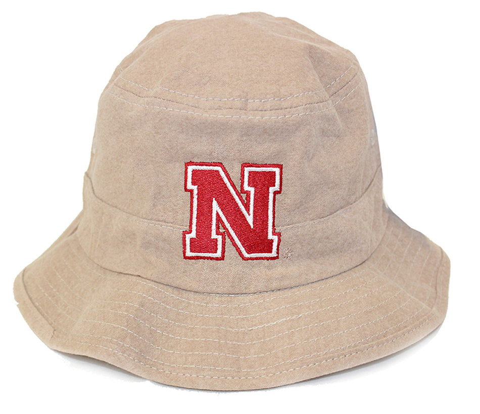 Adidas Nebraska Khaki Bucket Hat