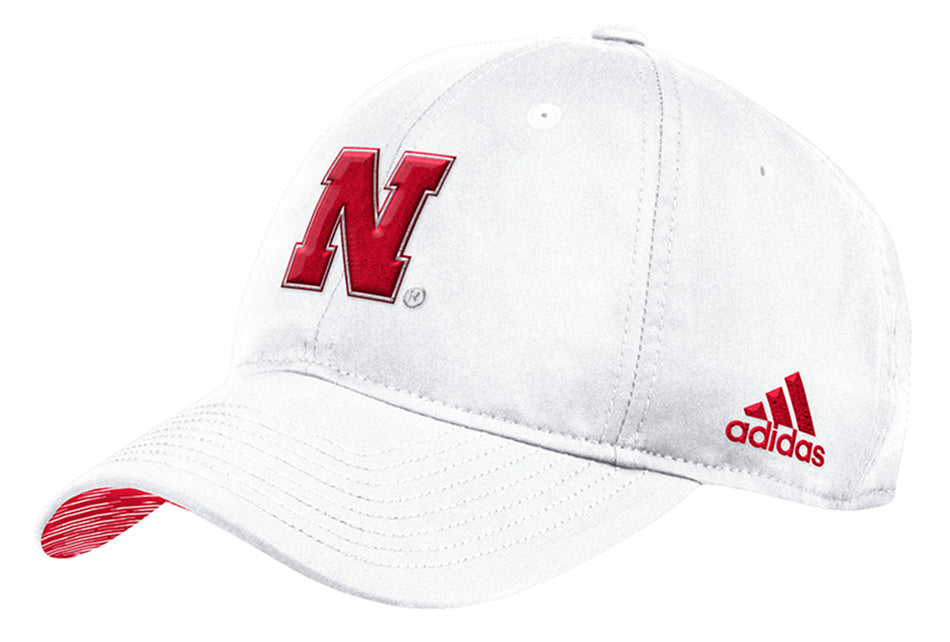 Adidas 2018 Nebraska Coaches Sideline Slouch - White