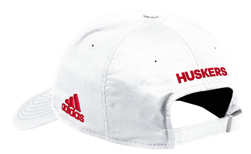 Adidas 2018 Nebraska Coaches Sideline Slouch - White