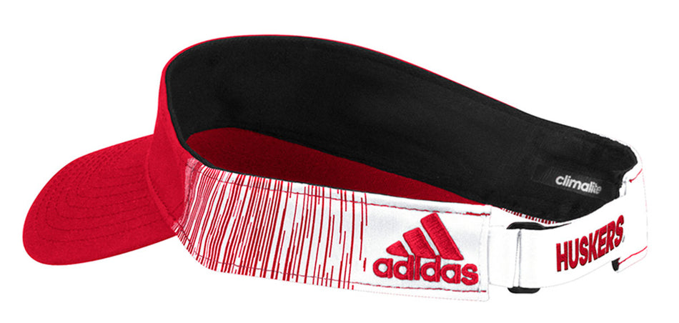 Adidas 2018 Nebraska Coaches Sideline Visor - Red