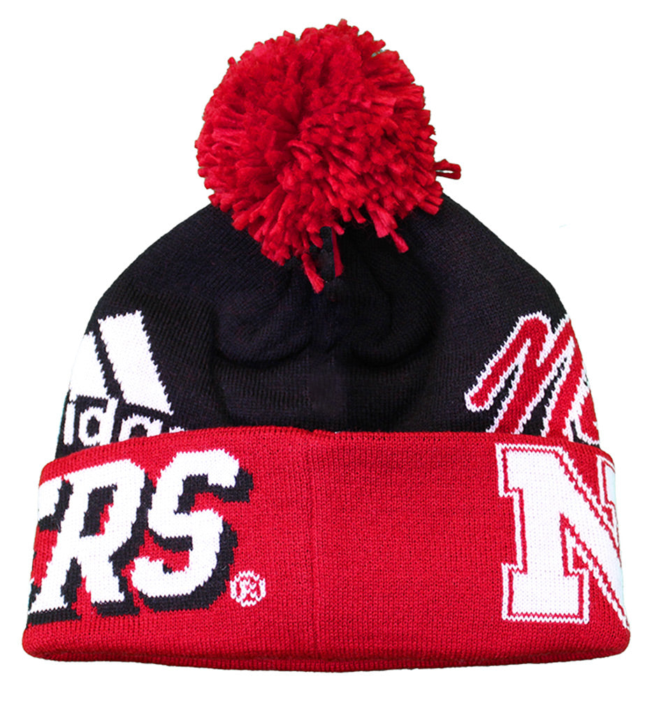 Adidas Nebraska Huskers Billboard Cuffed Pom Knit