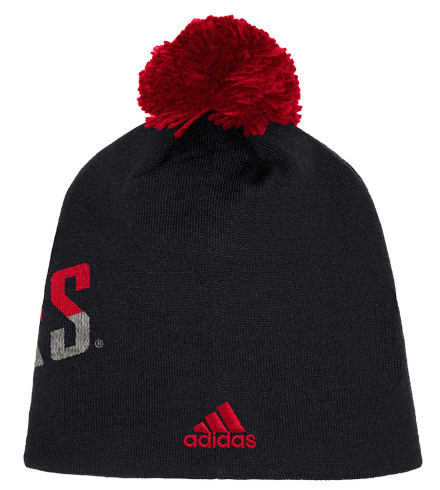 Adidas Nebraska Huskers Rising Pom Beanie