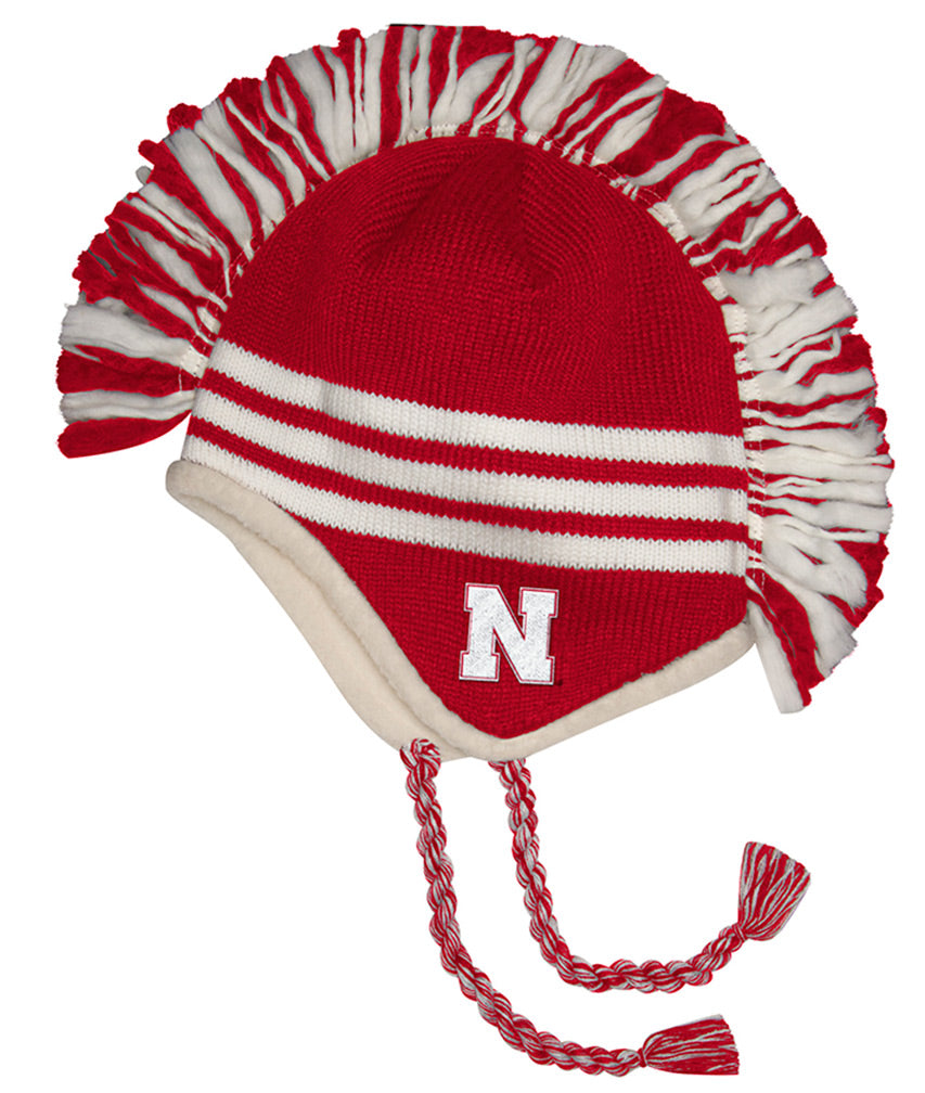 Adidas Husker Mohawk Tasseled Sherpa Hat