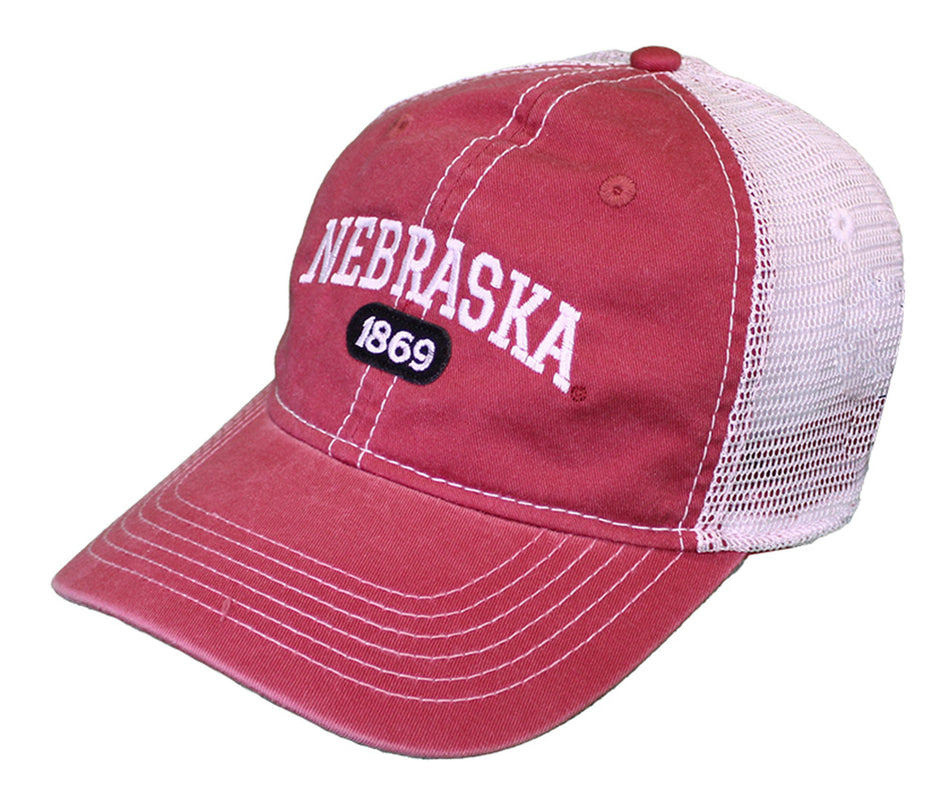 Dyed Mesh Back Nebraska Arch Hat