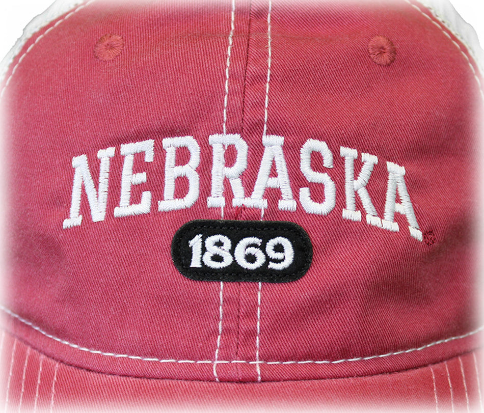 Dyed Mesh Back Nebraska Arch Hat