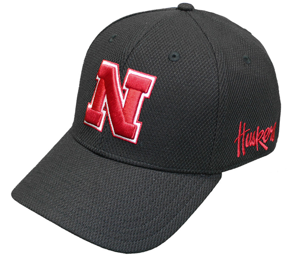 Adidas Big N Bold Nebraska Flex Hat - Black
