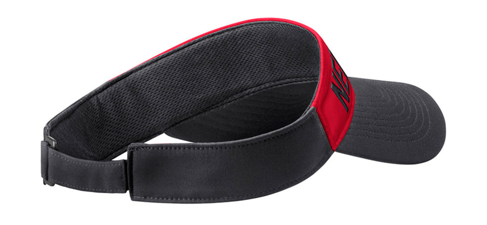 Adidas Nebraska Boss Visor - Black N Red