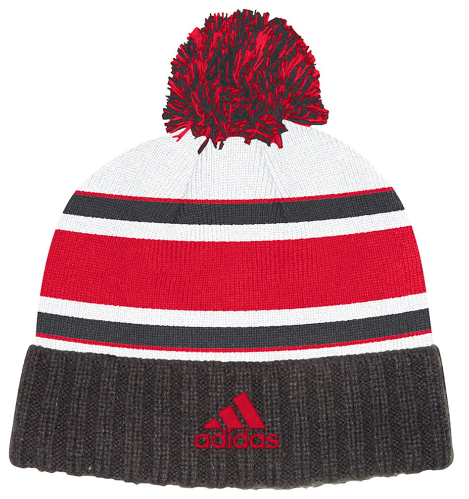 Adidas Nebraska Cuffed Knit Pom Beanie