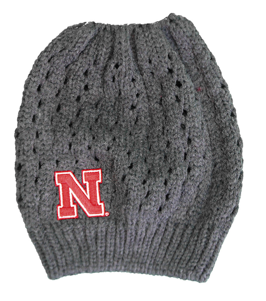 Womens Nebraska Ponytail Beanie