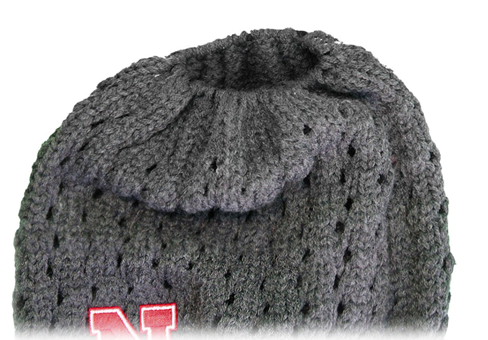 Womens Nebraska Ponytail Beanie