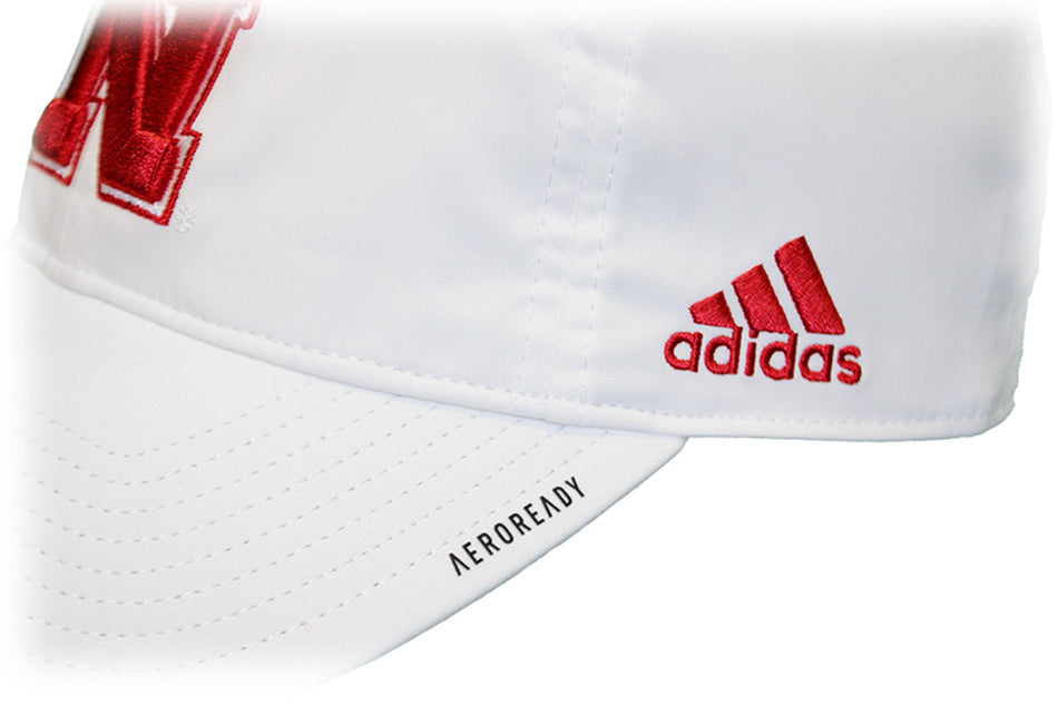 Adidas Huskers 2021 Coaches Slouch Adj Hat - White
