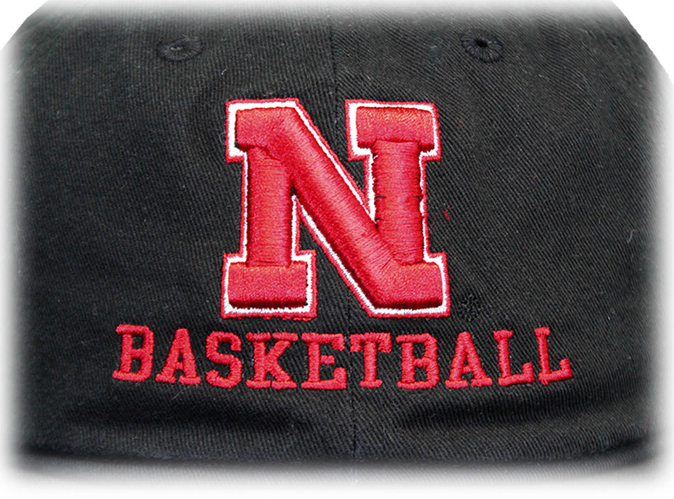 Adidas Nebraska Basketball Slouch Cap - Black