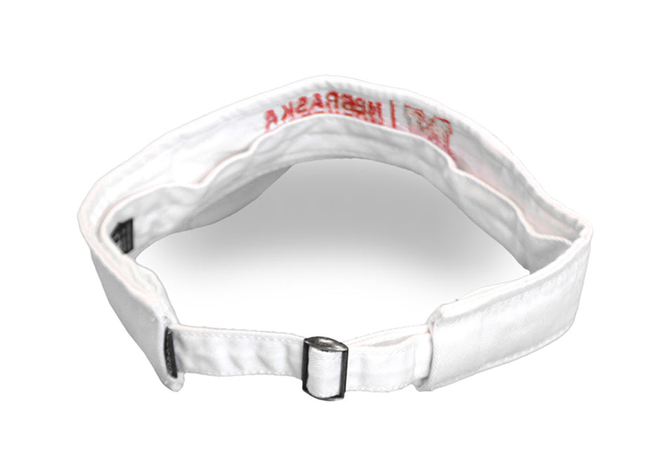 Nebraska Huskers Tennis Visor - White