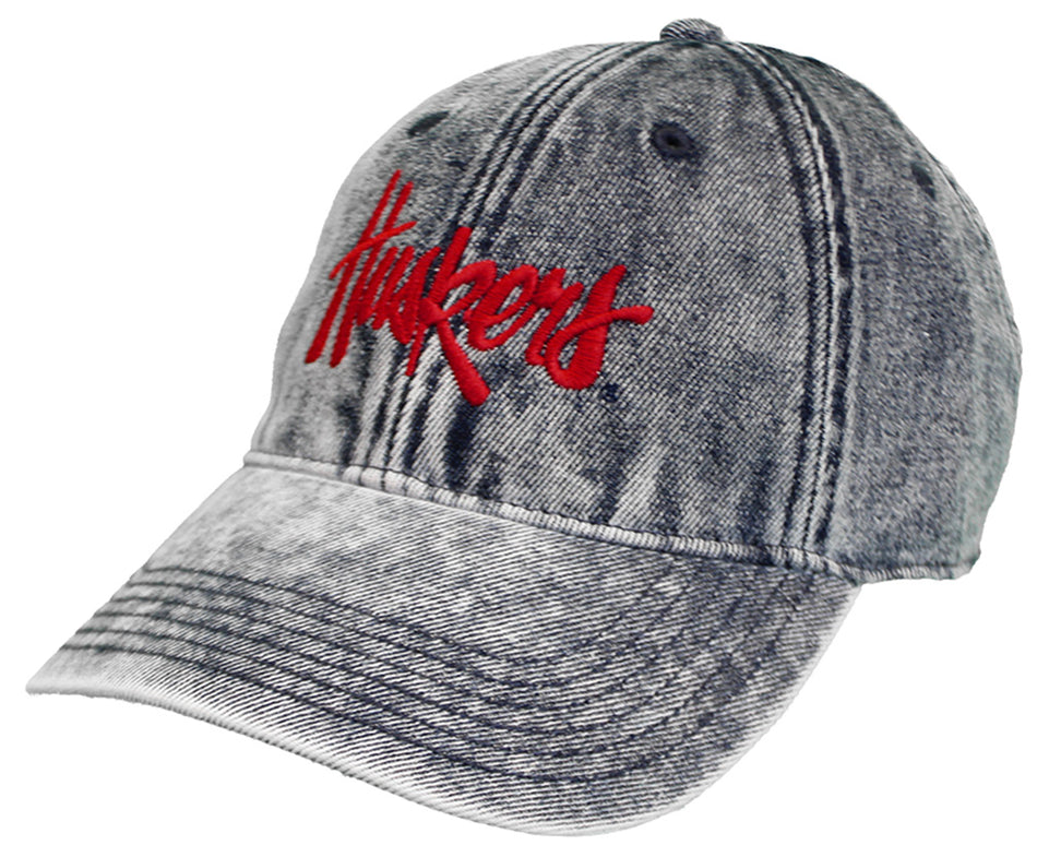 Womens Stone Washed Denim Huskers Lid