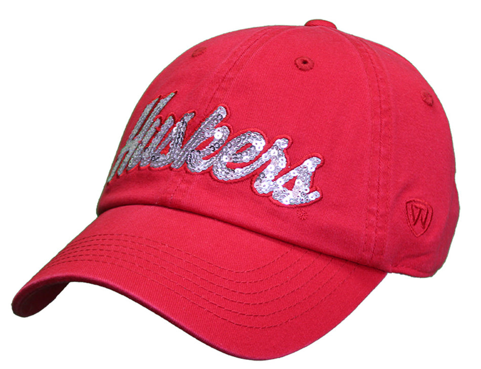 Womens Sequined Huskers Strapback