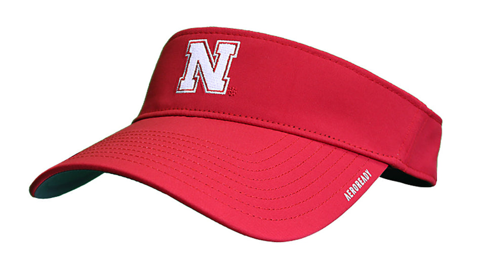 Adidas Nebraska Coaches Skinny Visor - Red